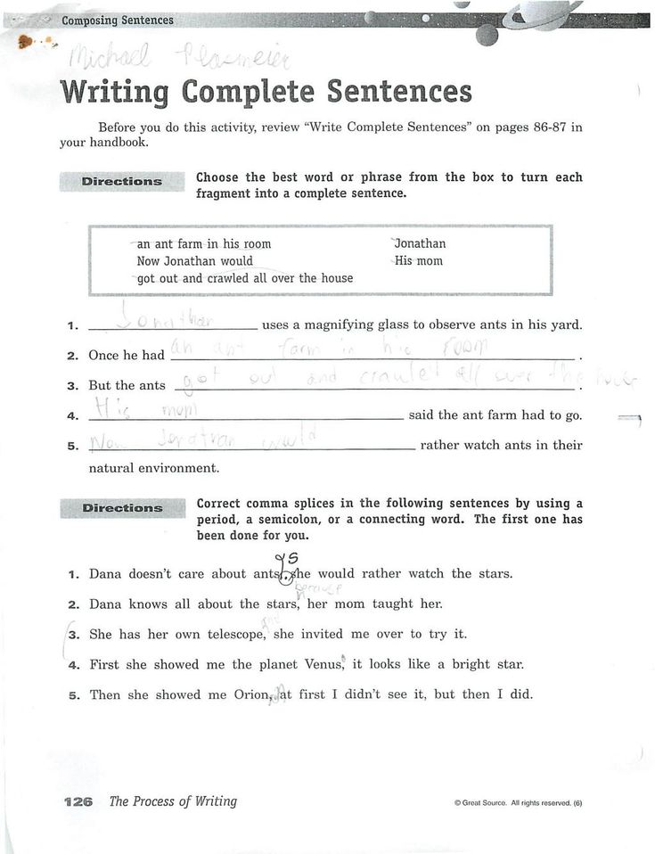 free 6th grade grammar worksheet