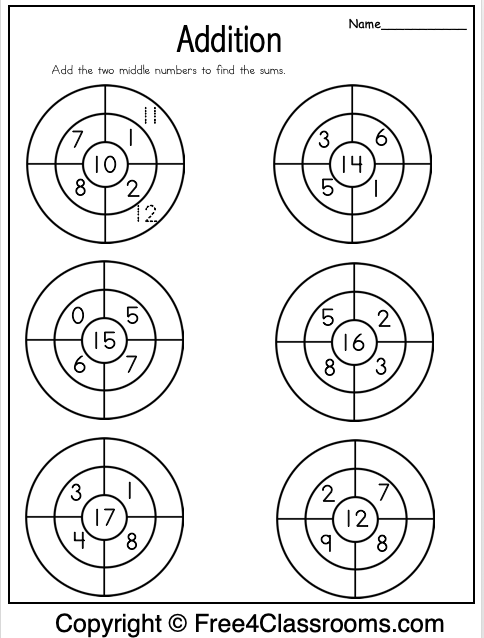 free addition worksheet for 2nd grade