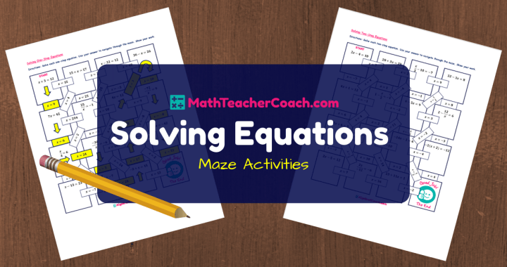 FREE Maze Solving Equations Activities ⋆ Algebra 1 Coach