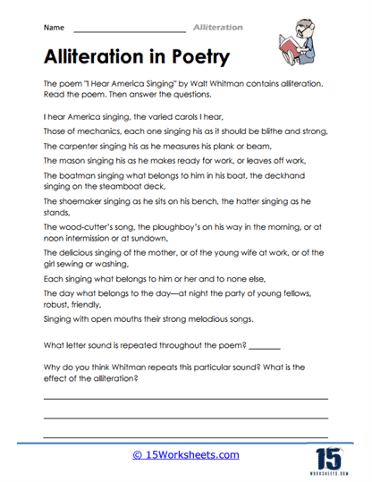 Alliteration Worksheets - 15 Worksheets Library