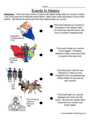 free american history worksheet