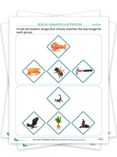 free aphasia worksheet