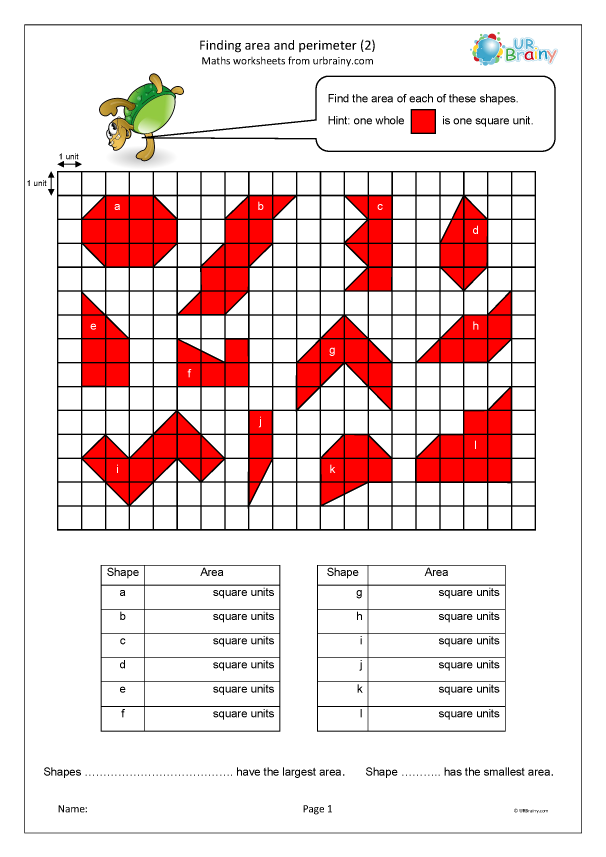 free area and perimeter worksheet