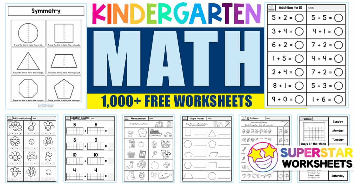 Kindergarten Math Worksheets -Worksheets Library