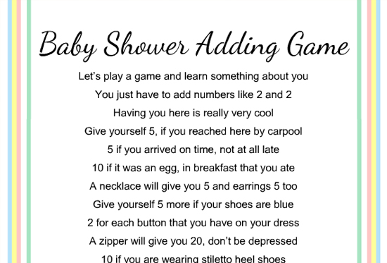 55 Best Free Printable Baby Shower Games