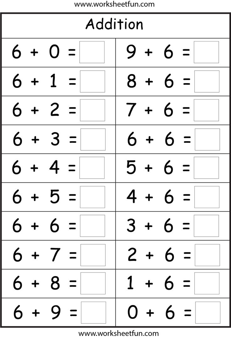 Basic Addition Facts - 8 Worksheets / FREE Printable Worksheets ...