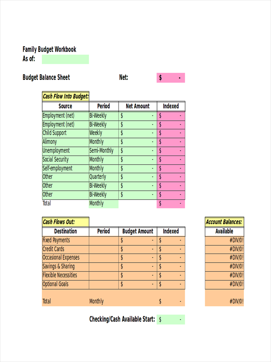free bi weekly budget worksheet