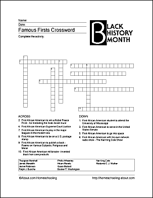 free black history worksheet