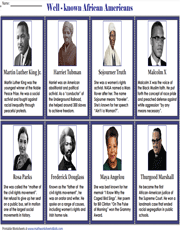 free black history worksheet