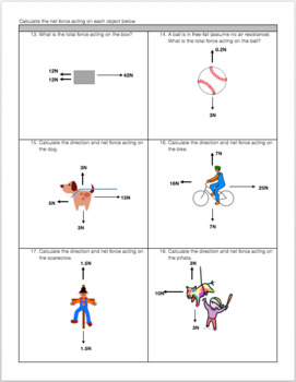 free body diagram worksheet with answers