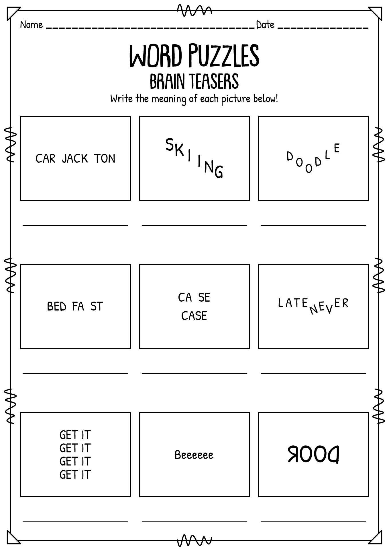 18 Brain Teasers Worksheets - Free PDF at worksheeto.com