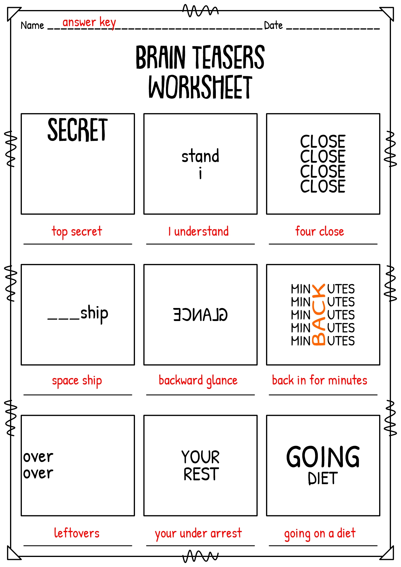 18 Brain Teasers Worksheets - Free PDF at worksheeto.com