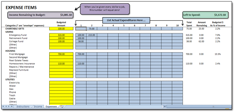 free budget worksheet dave ramsey