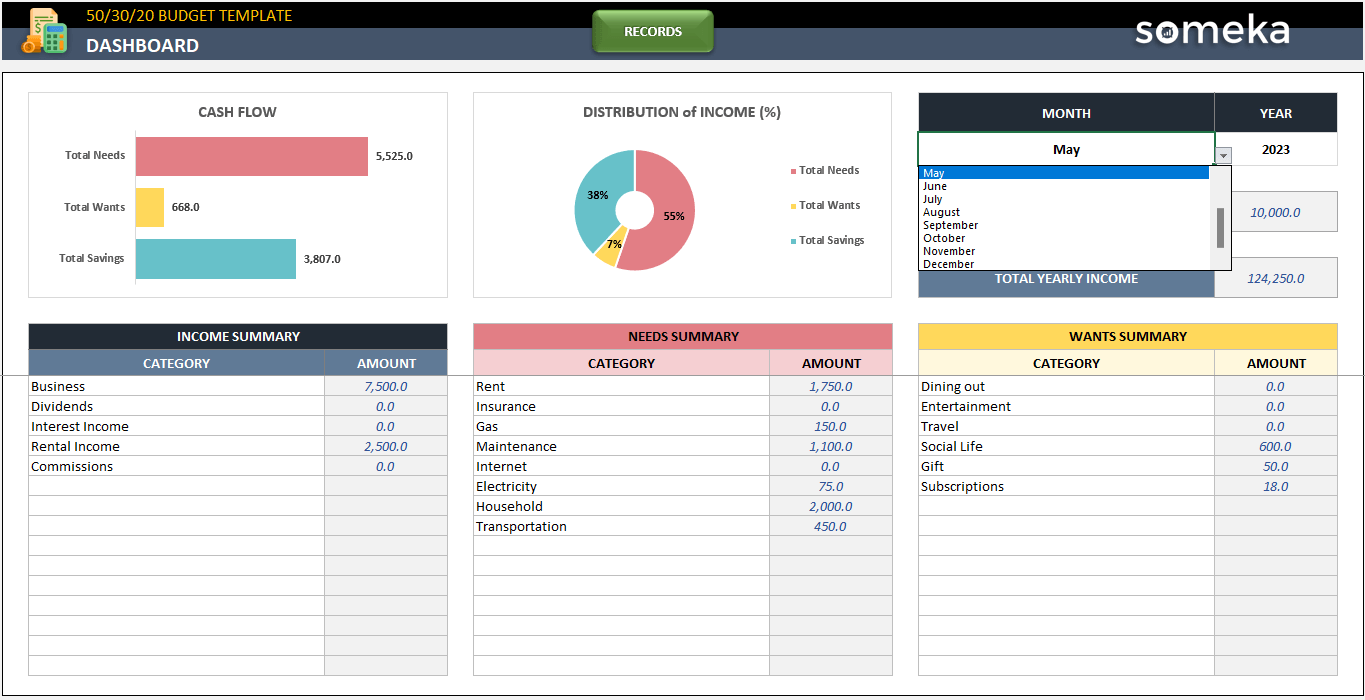 free budget worksheet excel