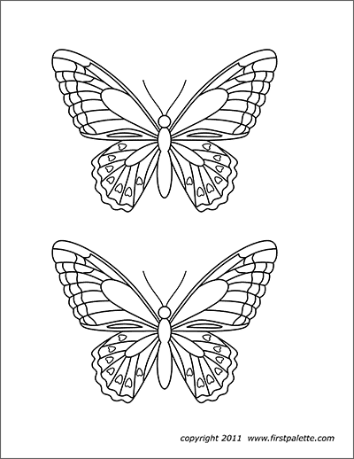 Butterflies | Free Printable Templates &  Coloring Pages ...