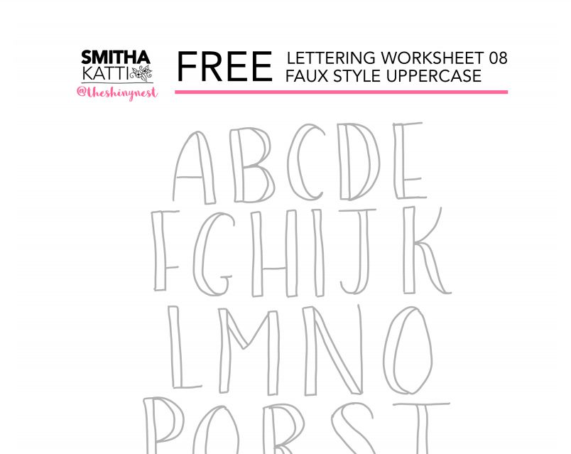 9 Free Calligraphy Practice Sheets