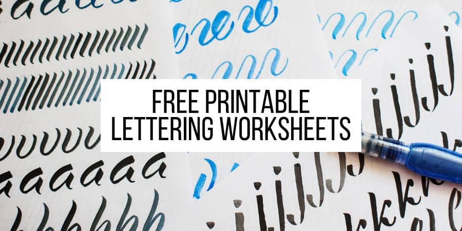 31+ Free Printable Lettering And Calligraphy Worksheets | Masha Plans