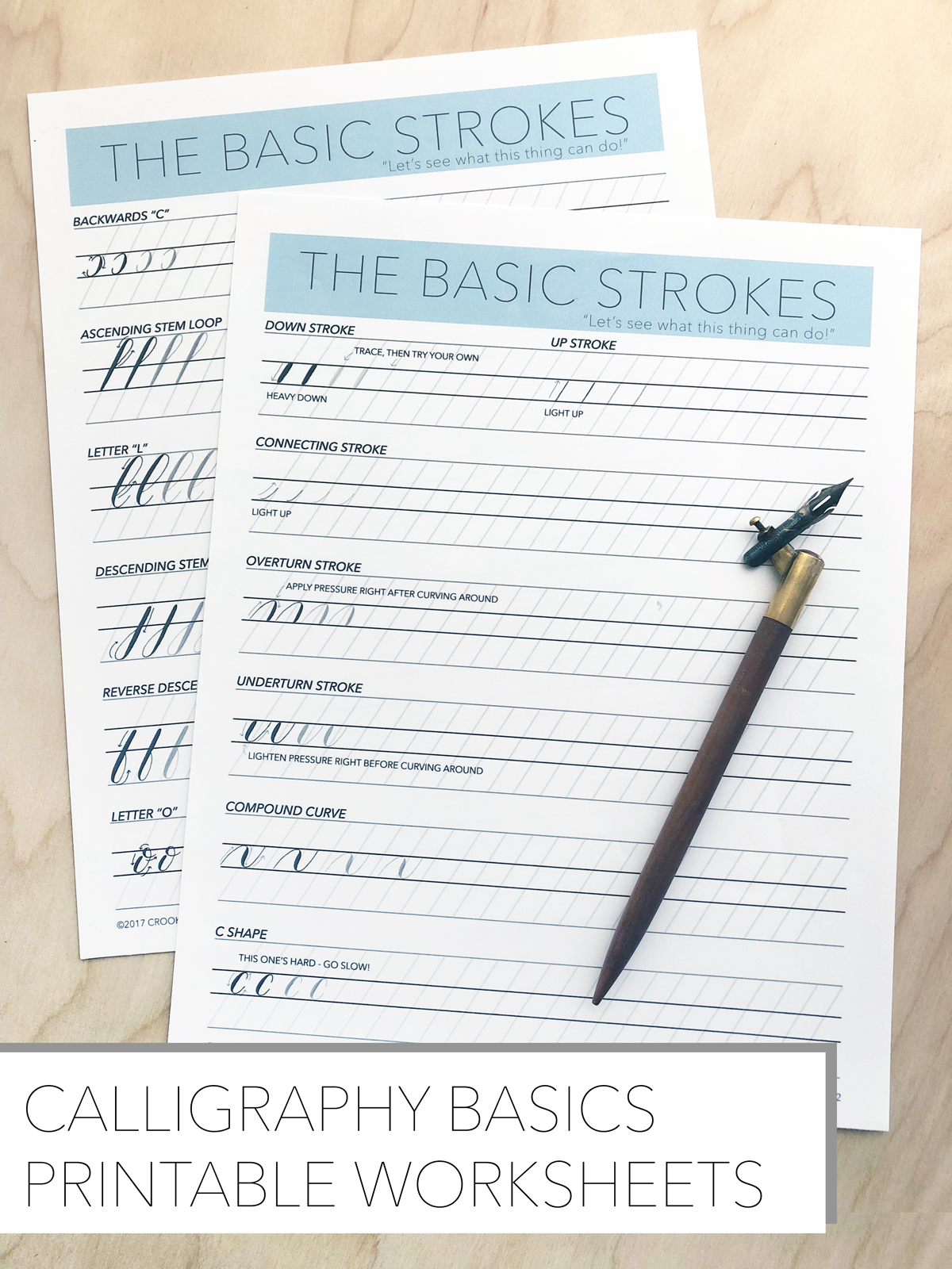 Free Basics worksheets — Crooked Calligraphy