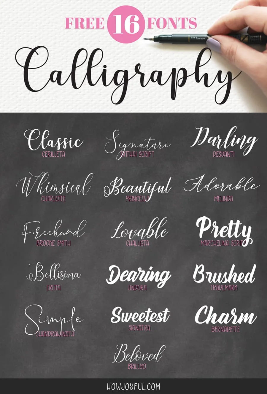 Top 16 free calligraphy fonts (&  hand lettering) in 2024