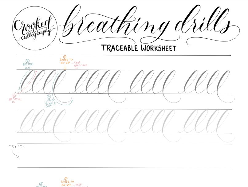 9 Free Calligraphy Practice Sheets