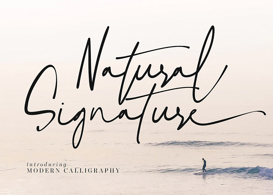 Natural Signature free font - Awwwards