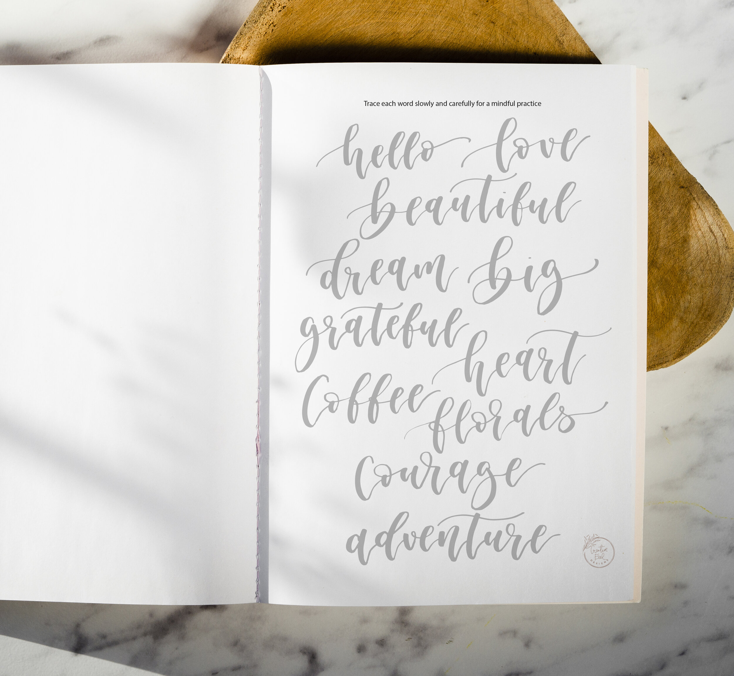 Beautiful word tracing practice - FREE brush lettering worksheet ...