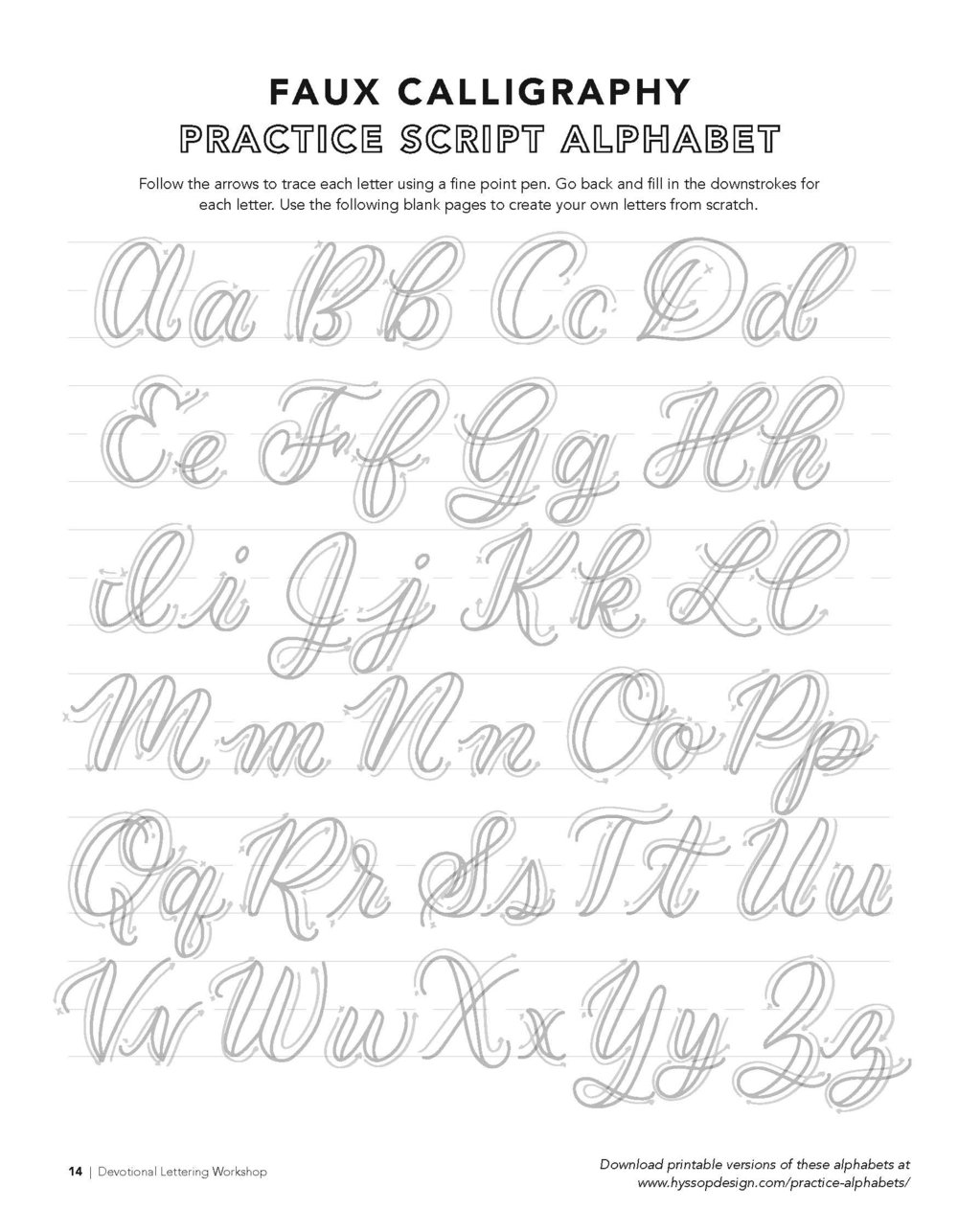 Free Printable Calligraphy Alphabet Worksheets — jacy corral ...