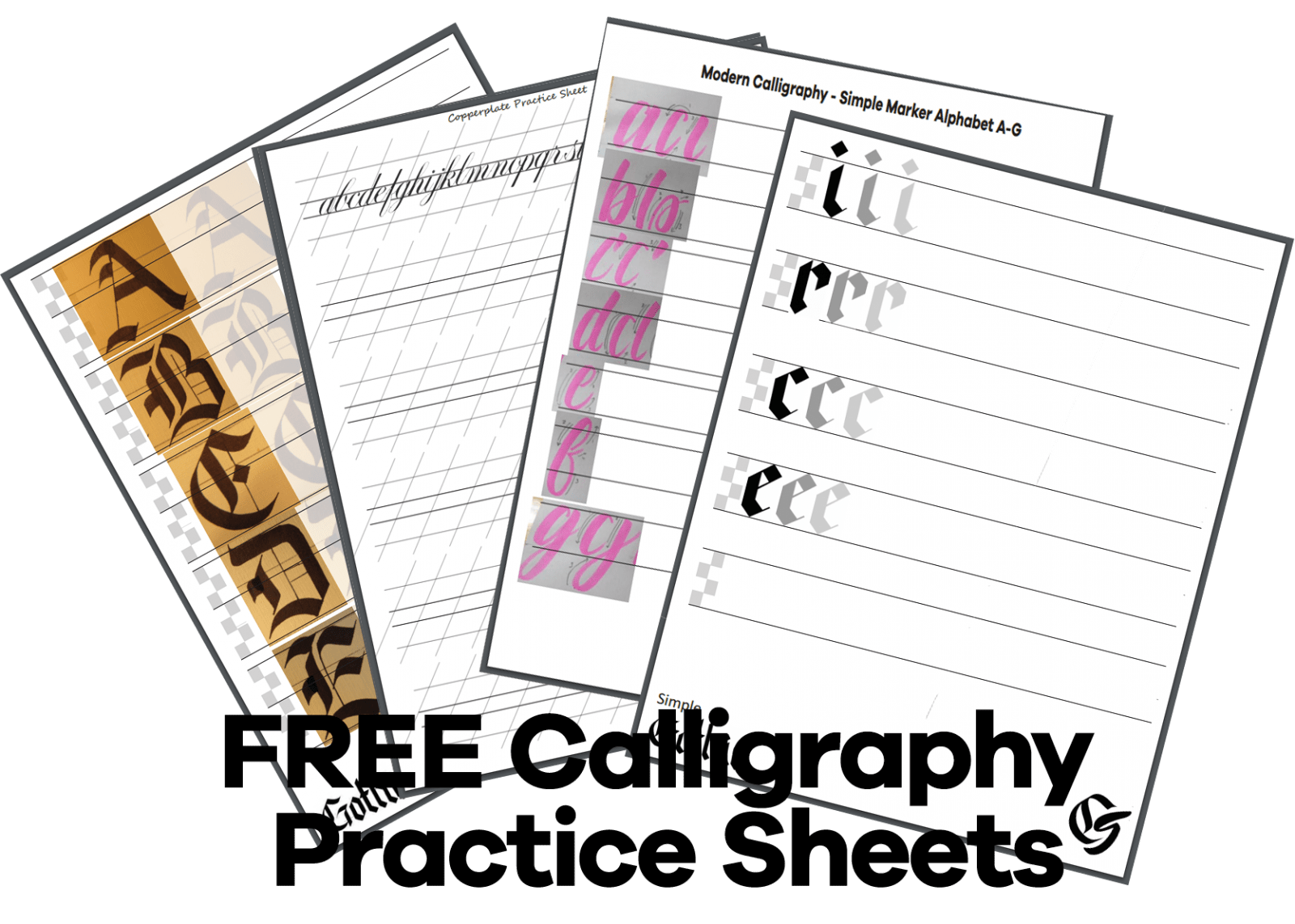 4 Free Printable Calligraphy Practice Sheets (PDF Download ...