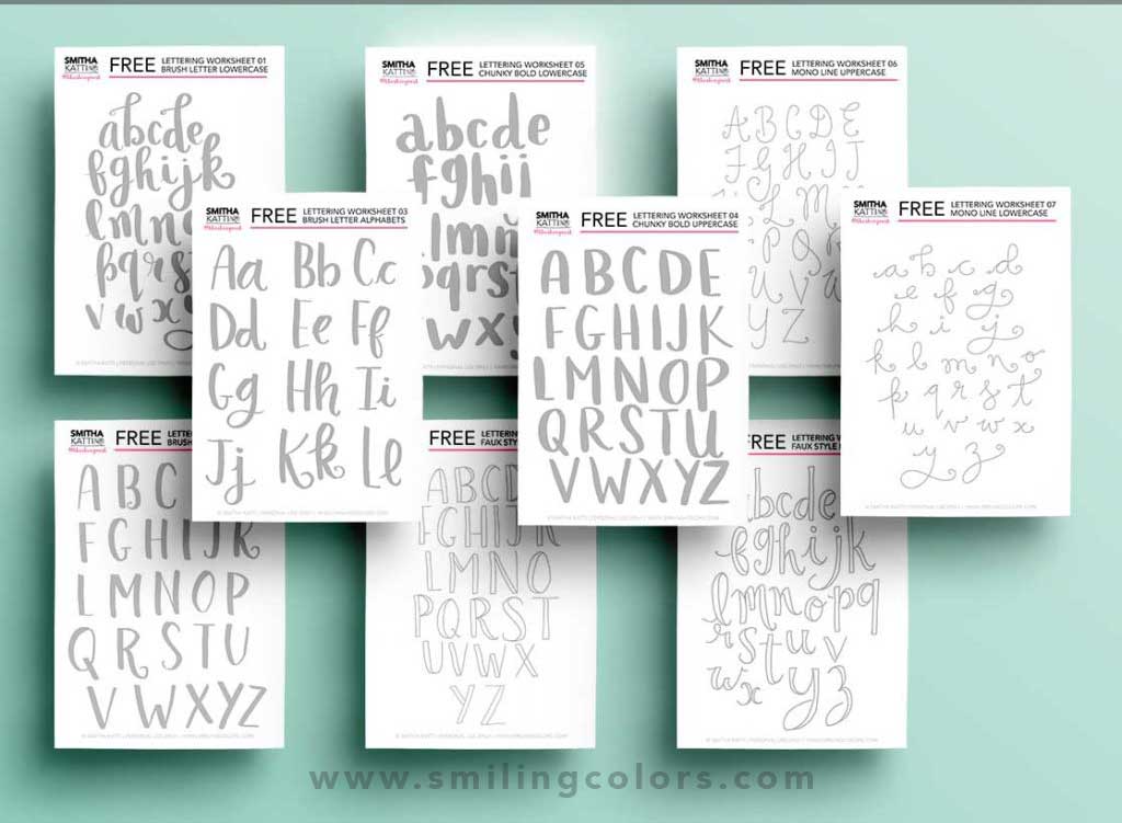 30+ FREE Lettering Worksheets: Print &  Start Practicing!