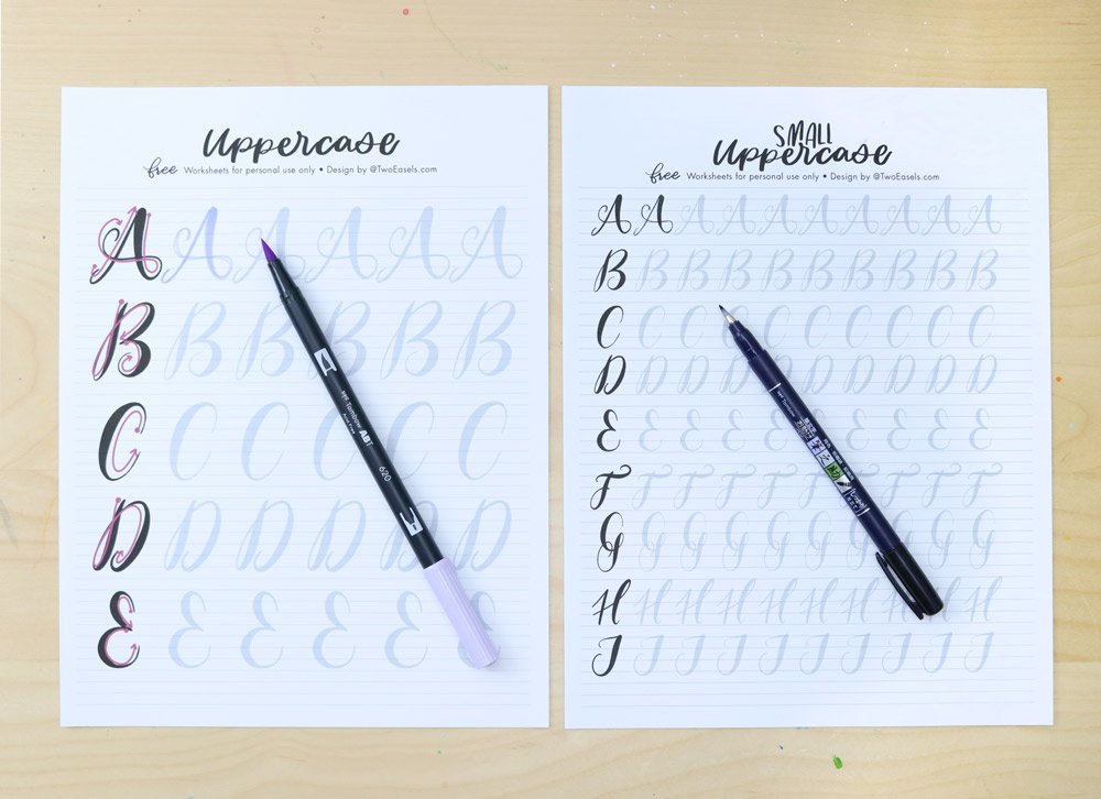 free calligraphy worksheet