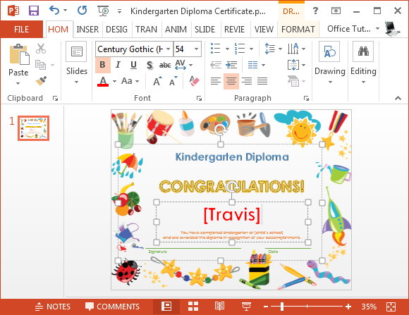 How To Make A Printable Kindergarten Diploma Certificate