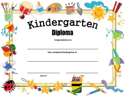Kindergarten Diploma - Free Printable