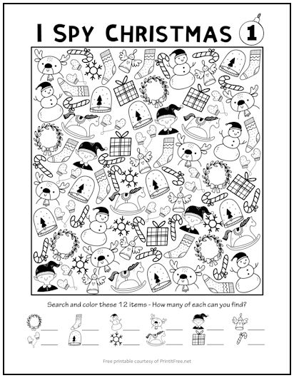 free christmas activity pages