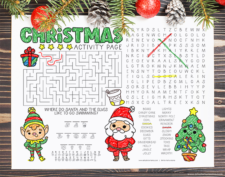 Free free christmas activity pages Download Free free christmas