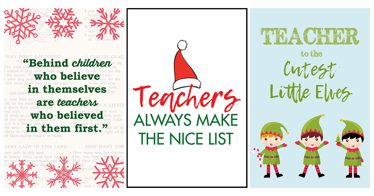 free christmas printables for teachers