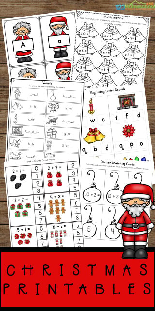 free christmas worksheet for first grade