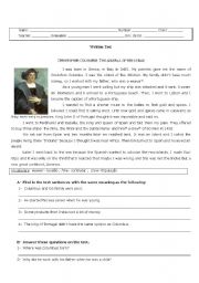 Christopher Columbus Workbook for Grades 4-6 | Student Handouts