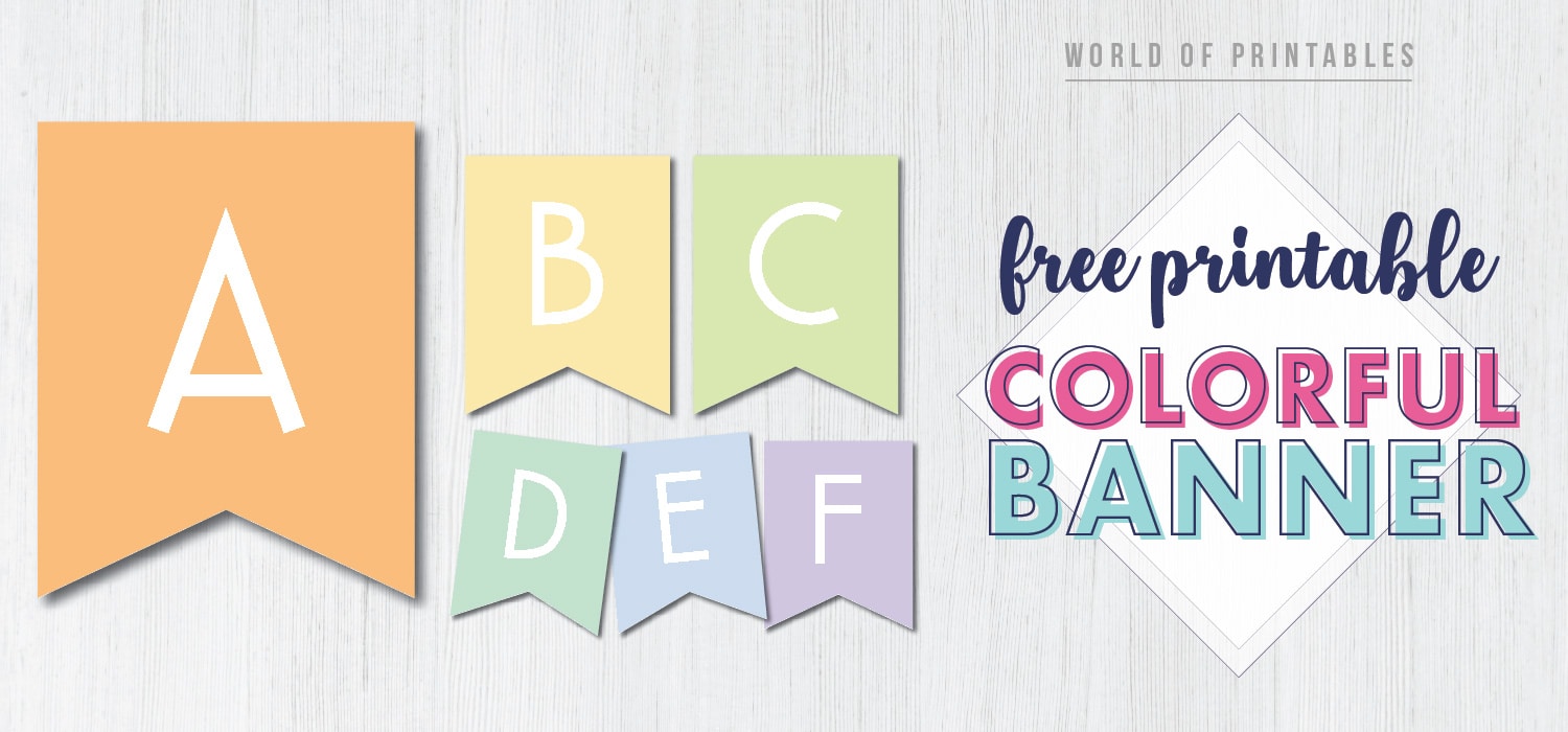 free colored printable letters for banners