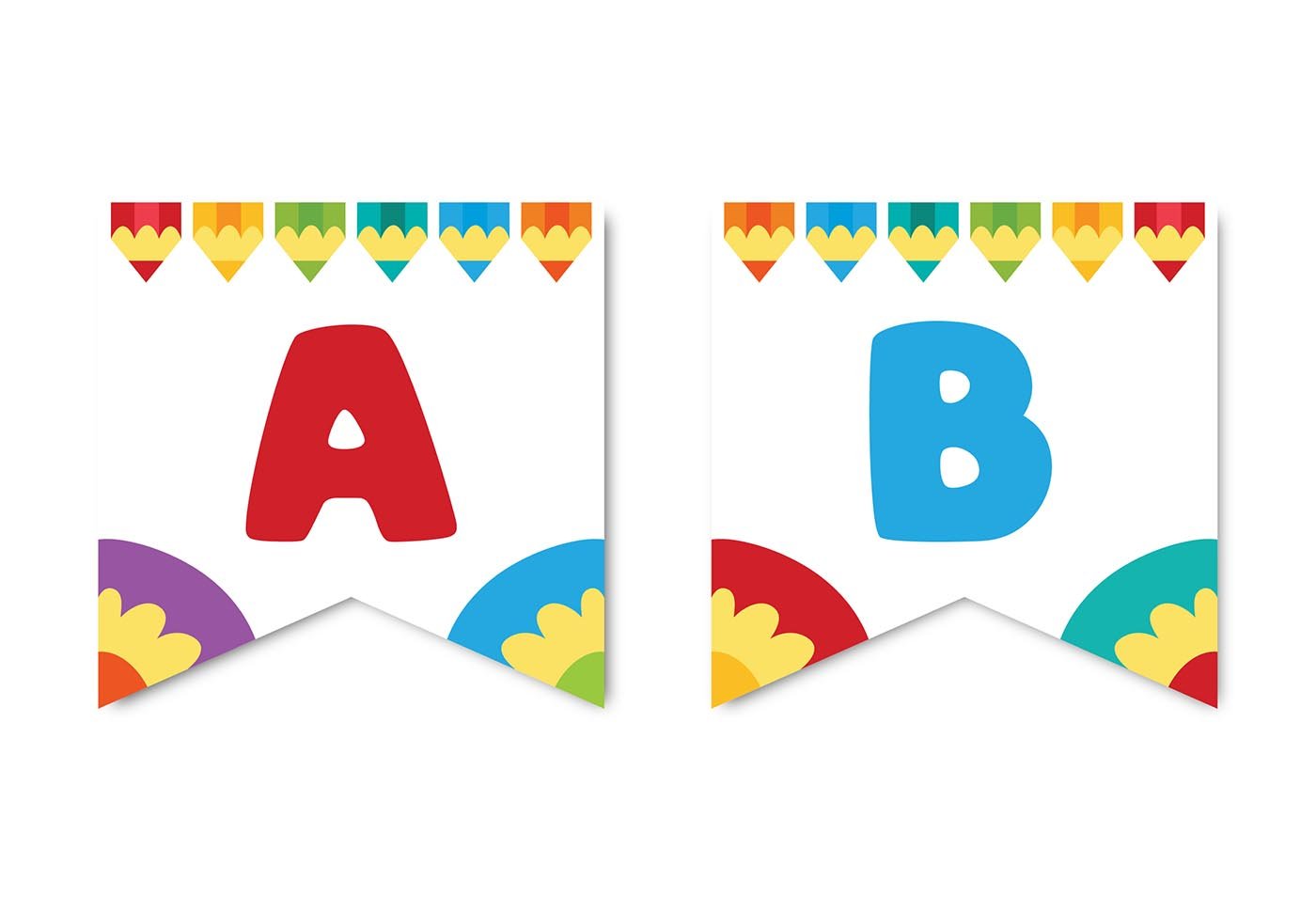 free colored printable letters for banners