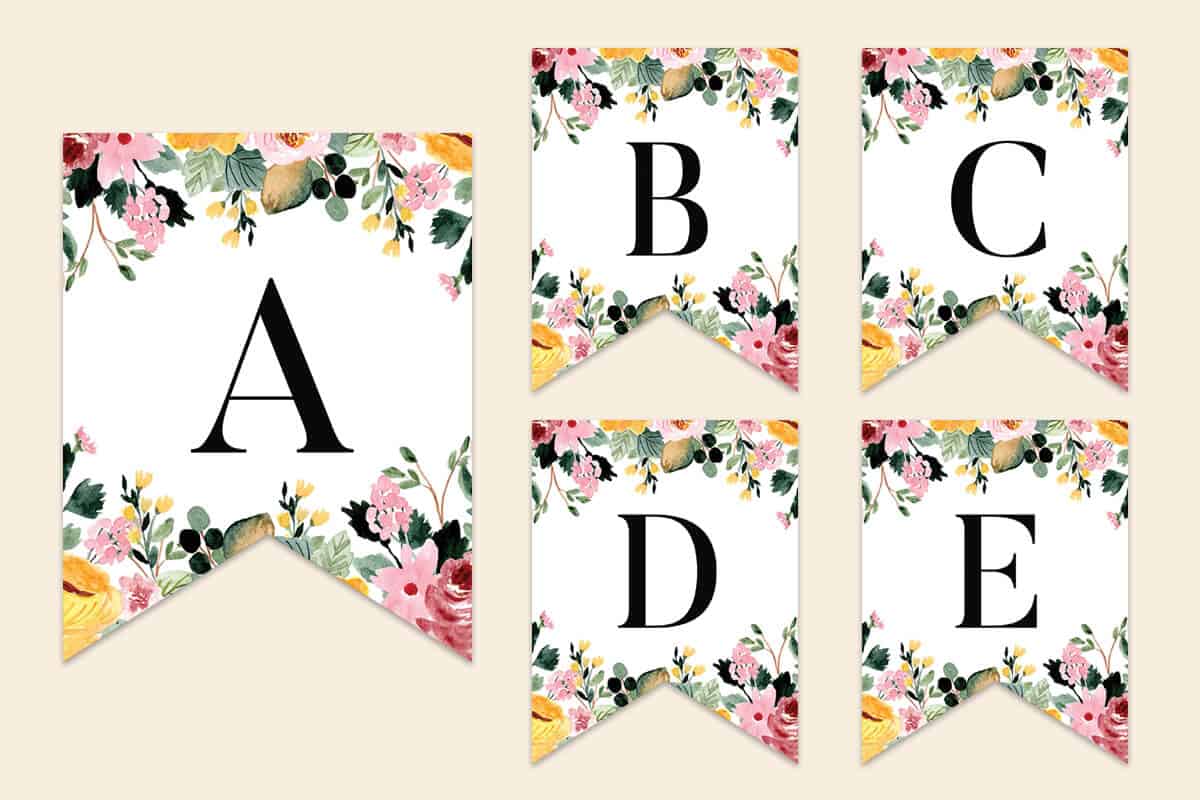 free colored printable letters for banners