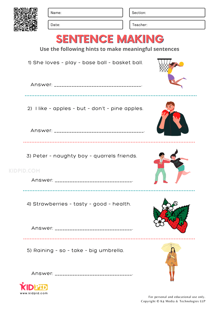 Language and Communications Free Printable Worksheets for Grade 2 ...