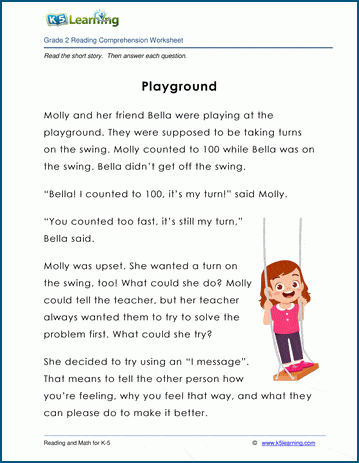 free comprehension worksheet for grade 2