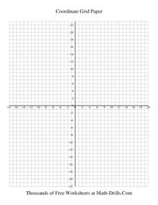 Coordinate Grid Paper Organizer for 4th - 8th Grade | Lesson Planet