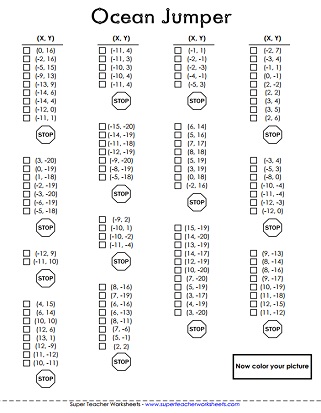 free coordinate graphing mystery picture worksheet