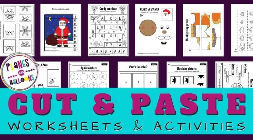free cut and paste worksheet for preschoolers
