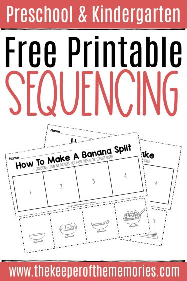Free Sequencing Cut and Paste Worksheets - The Keeper of the Memories