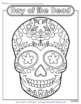 free day of the dead worksheet