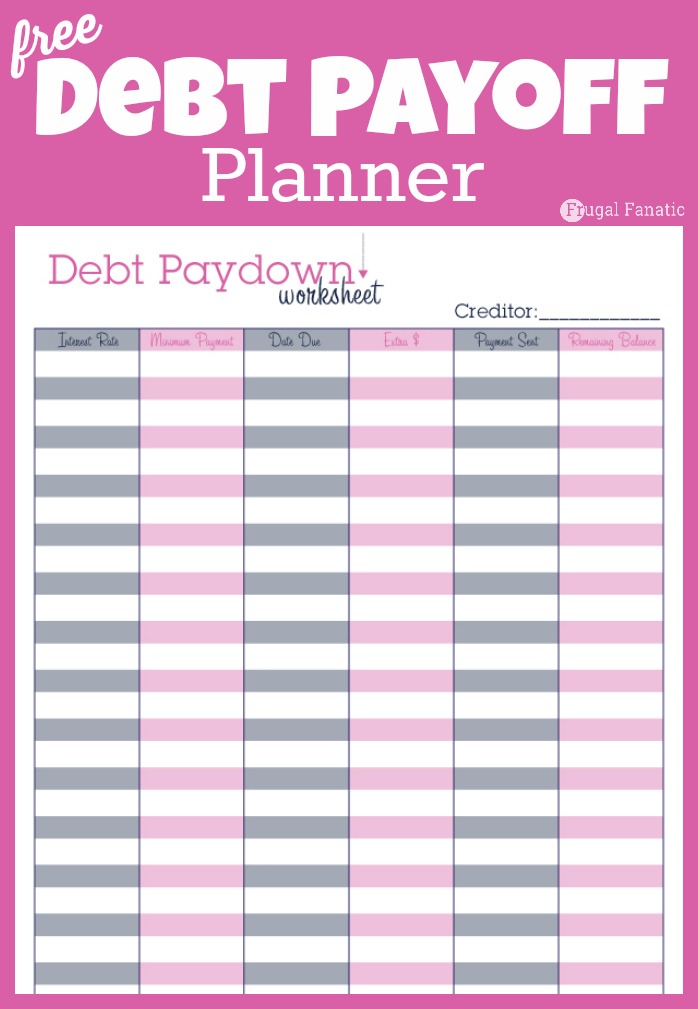 Debt Payoff Planner - Free Printable