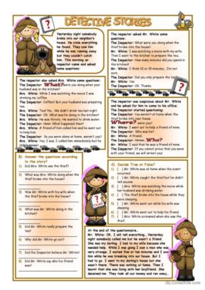 free detective worksheet