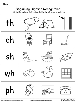 FREE* Match Pictures With Beginning Digraph Sound ...
